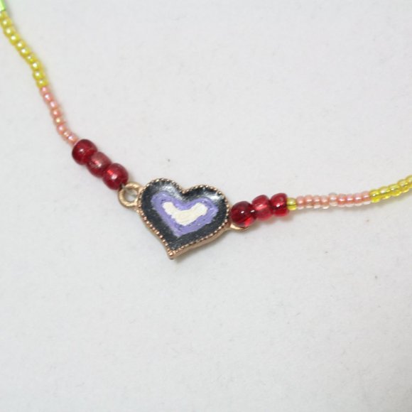 Handmade Unisex LGBTIQA Gay Pride NonBinary Trans Beaded Wire Choker Necklace - Picture 3 of 5